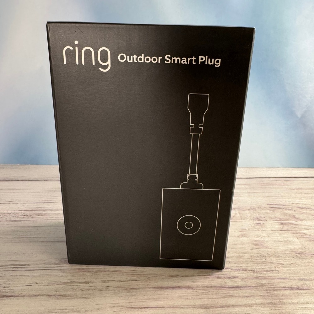 Ring Outdoor Smart Plug Black Dual Outlet Alexa Compatible 5AT1S2 Smart Home